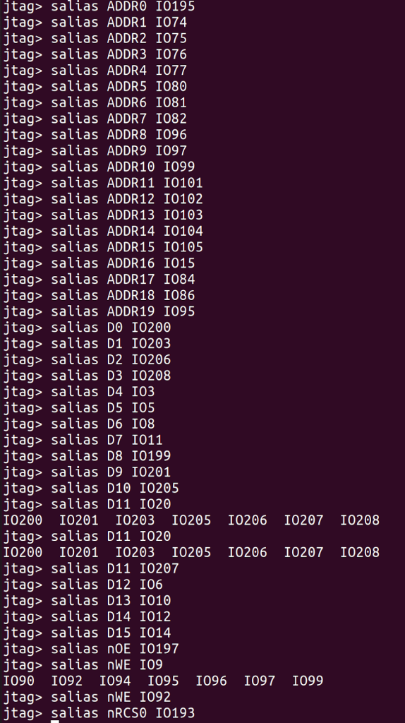 Renaming pins to use with UrJTAG initbus prototype function