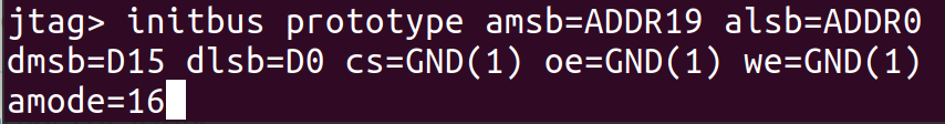 Initbus command using 16-bit operation