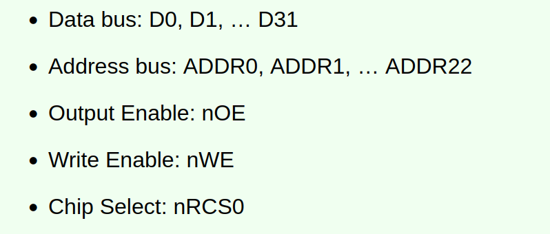 Pin names in BSDL file pertaining to flash